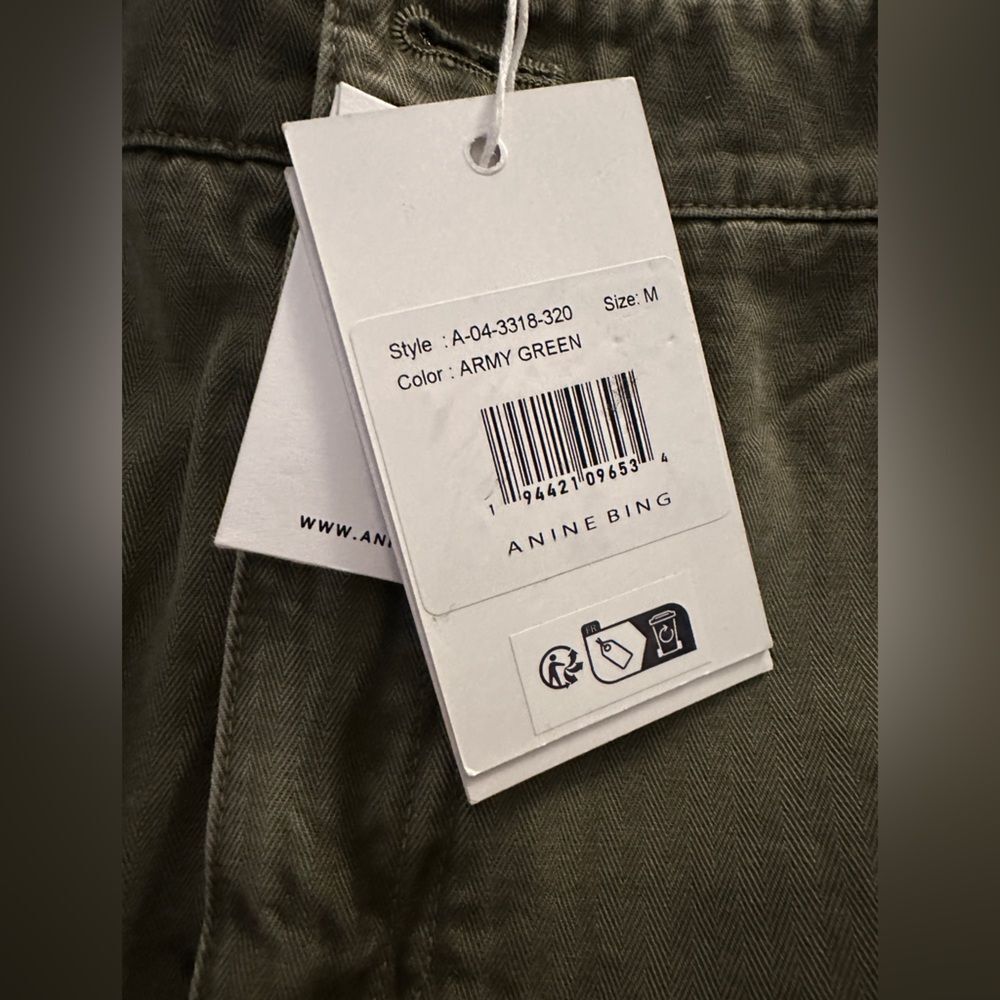Anine Bing Khaki Mini Skirt with Pockets - Picture 3 of 4
